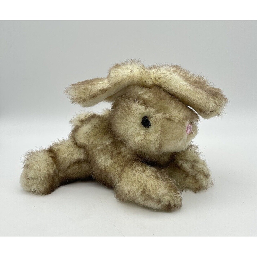 Dan Dee Collectors Choice Plush Bunny Rabbit 9" Soft Fuzzy Brown Yellow Spring